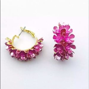 Lila Floral Hope Earrings in Pink